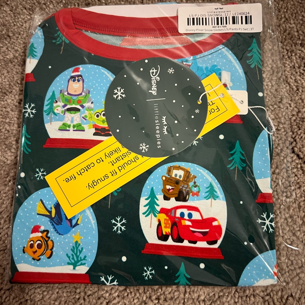 BNIB Little Sleepies Pixar Christmas PJs